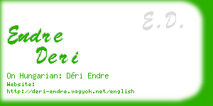 endre deri business card